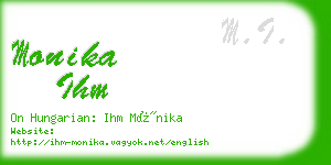 monika ihm business card